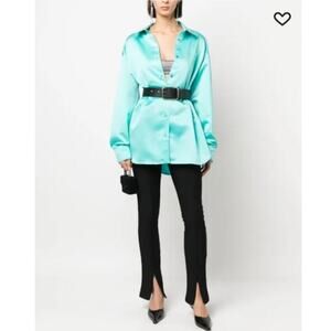 THE ANDAMANE Oversized Satin Shirt Size 44